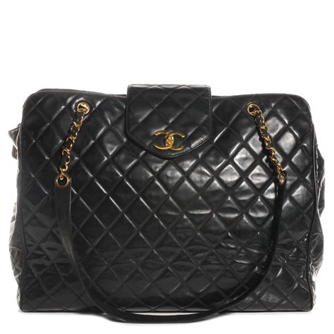 chanel xl weekender bag|Chanel black shoulder bag.